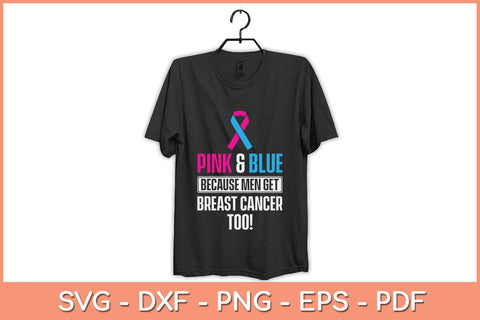 Pink And Blue Men Breast Cancer Awareness Svg Design SVG artprintfile 