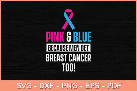 Pink And Blue Men Breast Cancer Awareness Svg Design SVG artprintfile 