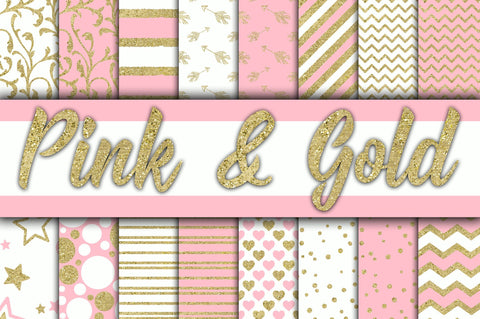 Pink and Gold Digital Paper Sublimation Old Market 