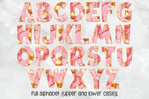 Pink And Gold Tumbler Wrap With Matching Alphabet PNG SVG Crafty Mama Studios 