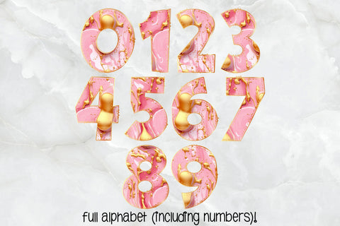 Pink And Gold Tumbler Wrap With Matching Alphabet PNG SVG Crafty Mama Studios 