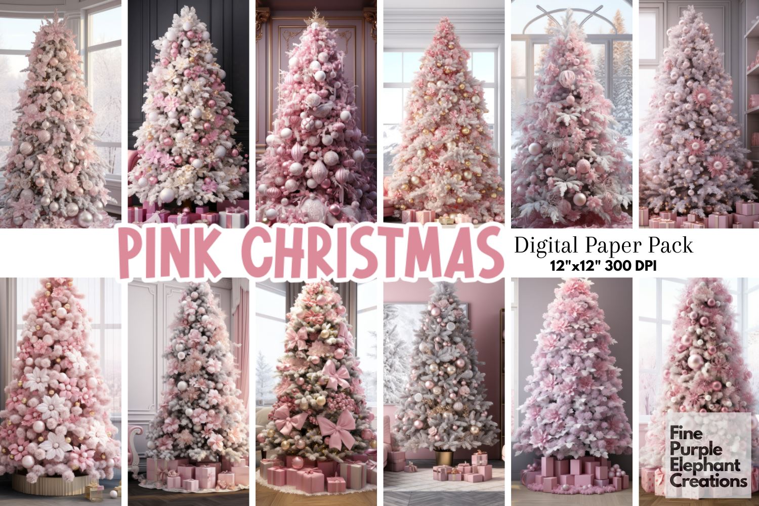 8.5x11 Christmas & Holiday Digital Scrapbooking Papers & Backgrounds