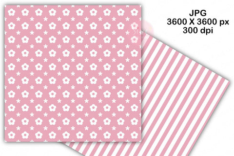 Pink and White Pattern Seamless Digital Paper Backgrounds Digital Pattern SineDigitalDesign 