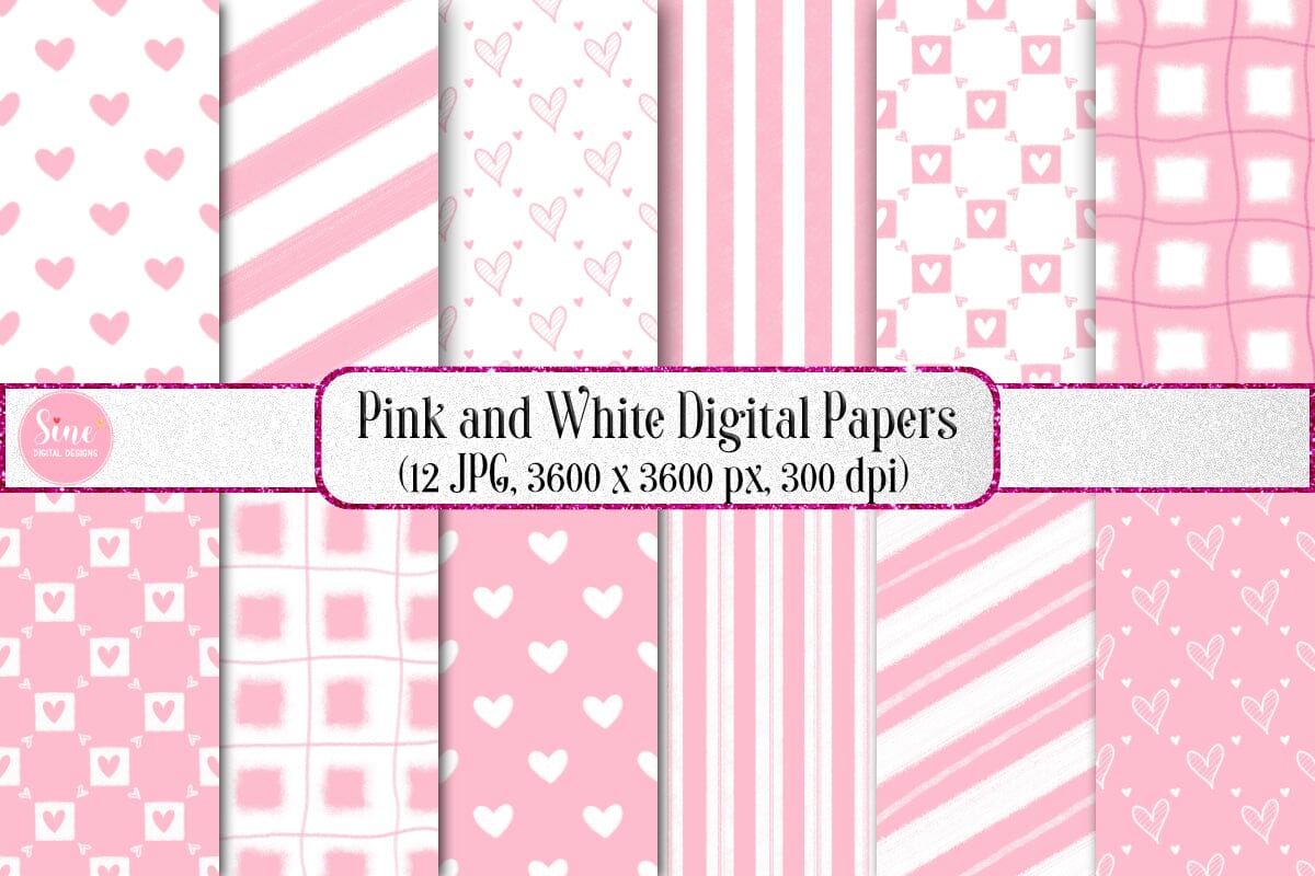 White Alcohol Ink Digital Papers - So Fontsy