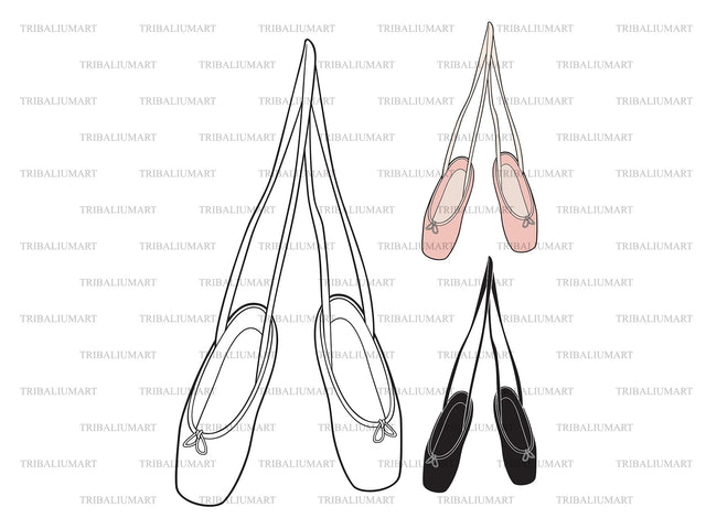 Pink ballet shoes SVG TribaliumArtSF 