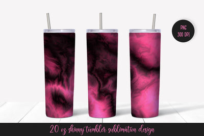 Pink Black Marble Tumbler Sublimation Wrap. Abstract Tumbler Design Sublimation LaBelezoka 