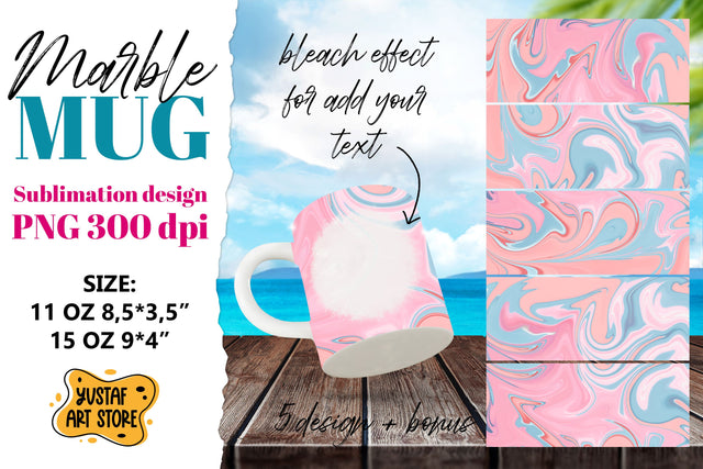 Pink blue paint sublimation mug wrap bundle. Fluid art PNG Sublimation Yustaf Art Store 