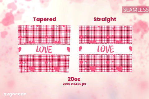 Pink Buffalo Plaid Tumbler Sublimation Bundle Sublimation SvgOcean 