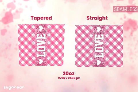 Pink Buffalo Plaid Tumbler Sublimation Bundle Sublimation SvgOcean 