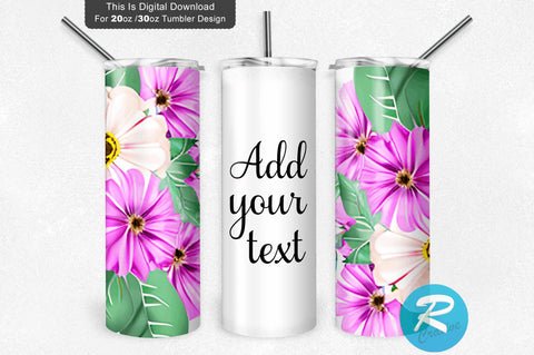 Pink Burgundy Floral 20 oz / 30 oz Tumbler PNG Sublimation Regulrcrative 