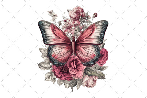 Pink Butterfly Sublimation Clipart Sublimation FloridPrintables 