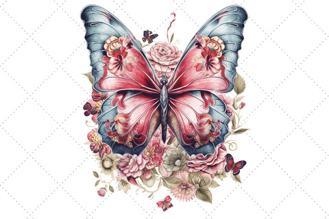 Pink Butterfly Sublimation Clipart Sublimation FloridPrintables 