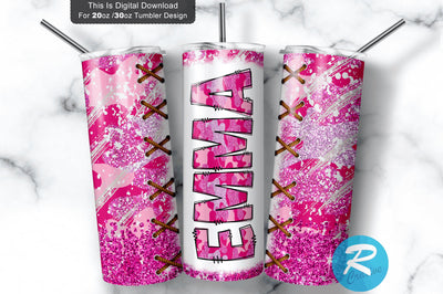 Pink Camo Emma 20 oz / 30 oz Tumbler PNG Sublimation Regulrcrative 