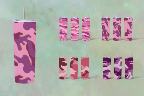 Pink Camo Tumbler Sublimation Sublimation SvgOcean 