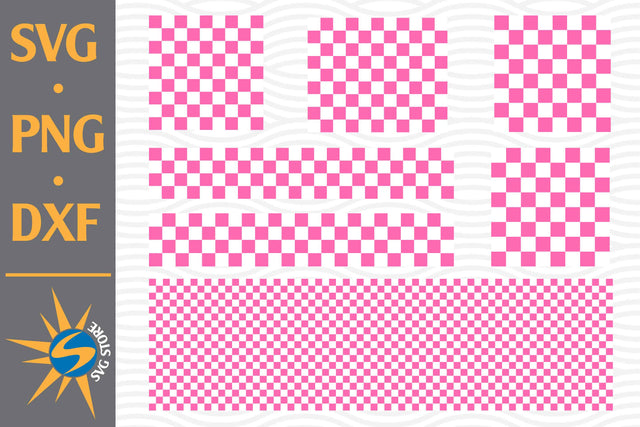 Pink Checkered Pattern SVG, PNG, DXF Digital Files Include SVG SVGStoreShop 