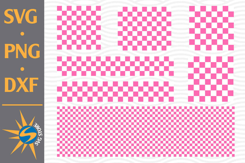 Pink Checkered Pattern SVG, PNG, DXF Digital Files Include - So Fontsy