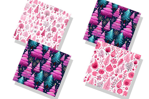 Pink Christmas backgrounds Bundle Sublimation Regulrcrative 