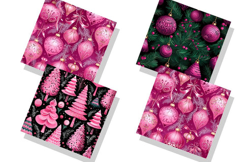 Pink Christmas backgrounds Bundle Sublimation Regulrcrative 