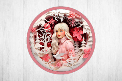 Pink Christmas Ornament PNG. Christmas Sublimation. Sublimation Samaha Design 