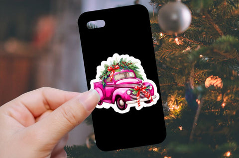 Pink Christmas Stickers Bundle Sublimation Regulrcrative 