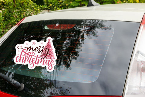 Pink Christmas Stickers Bundle Sublimation Regulrcrative 