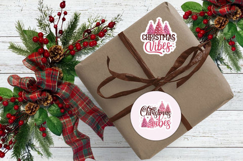 Pink Christmas Stickers Bundle Sublimation Regulrcrative 