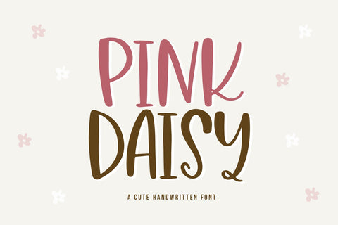 Pink Daisy - Fun Handwritten Font Font KA Designs 
