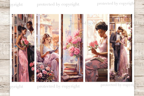 Pink Dreams Bookmarks | Print And Cut Bookmark Set SVG GlamArtZhanna 