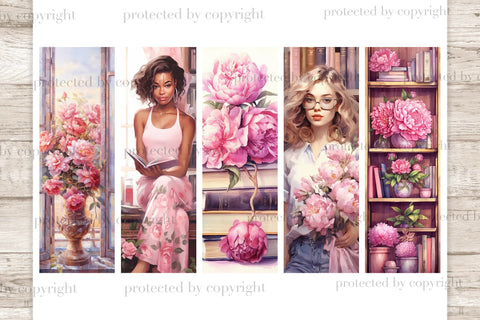 Pink Dreams Bookmarks | Print And Cut Bookmark Set SVG GlamArtZhanna 