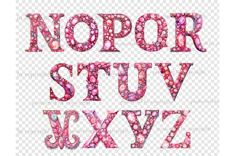 Pink Fashion Alphabet | Bridal Shower Invitation SVG GlamArtZhanna 
