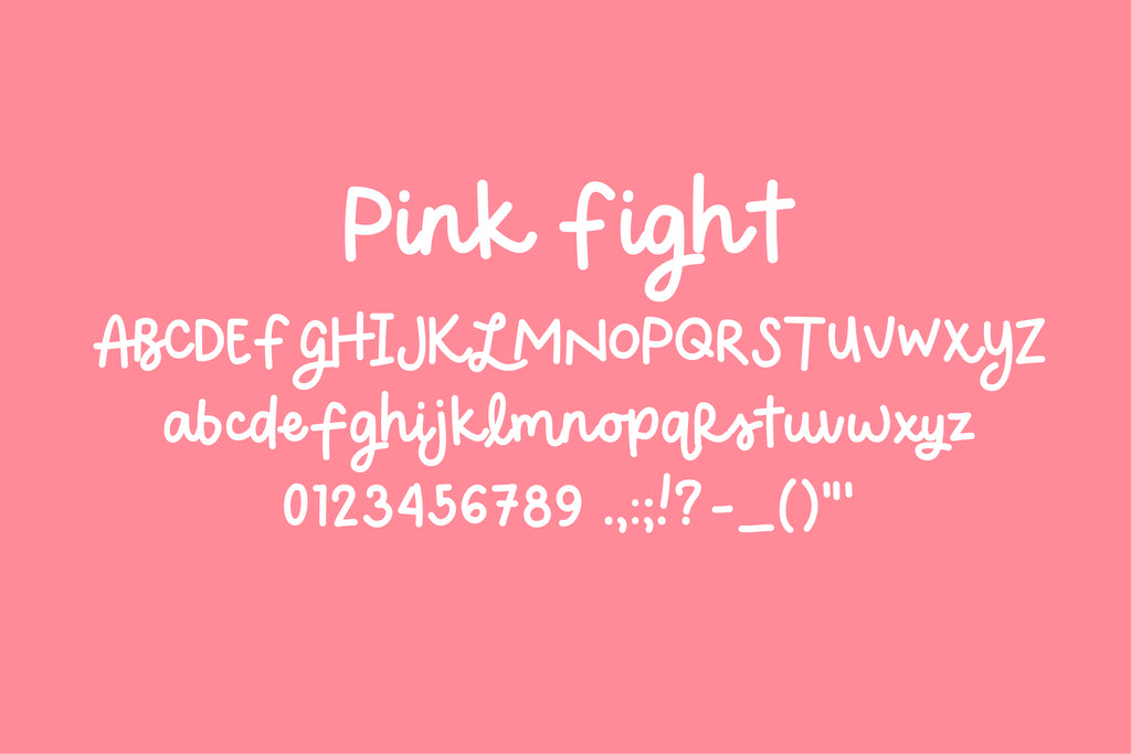 Pink Script 15 Pink Fight Script - So Fontsy