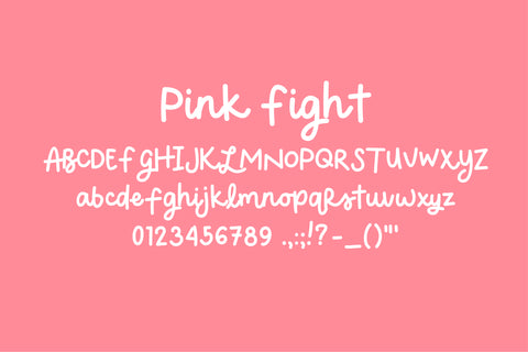 Pink Fight Script Font FontDuo 