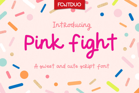 Pink Fight Script Font FontDuo 