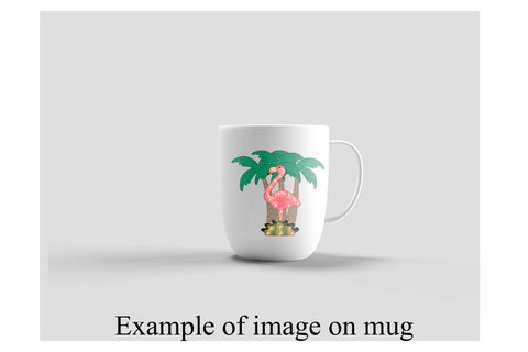 Pink Flamingo and Palm Trees PNG for Sublimation Sublimation Digital Honeybee 