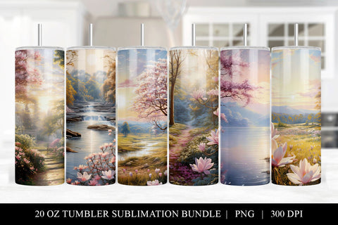 Pink Floral Tumbler Sublimation Bundle Sublimation BijouBay 