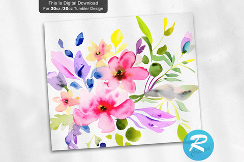 Pink Flower 20 oz / 30 oz Tumbler PNG Sublimation Regulrcrative 