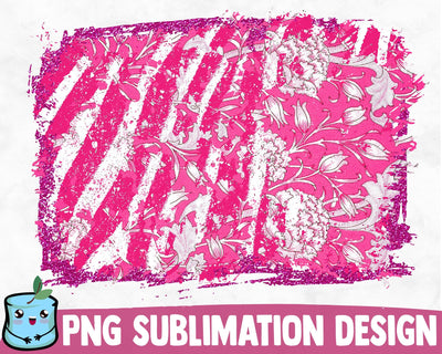 Pink Flowers Zebra Sublimation Background SVG MintyMarshmallows 