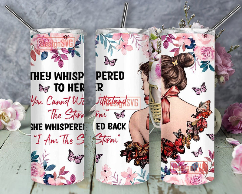 Pink Glitter Pink Breast Cancer Wrap 20 oz Tumbler, Stronger than the Storm Tumbler Wrap, Pink Breast Cancer Sublimation Straight & Tapered Sublimation DesignSVG 