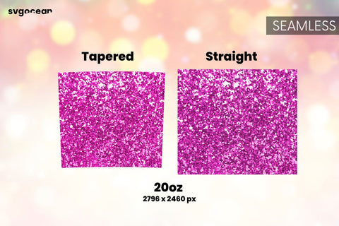 Pink Glitter Tumbler | PNG Bundle | Tumbler 20oz Sublimation SvgOcean 