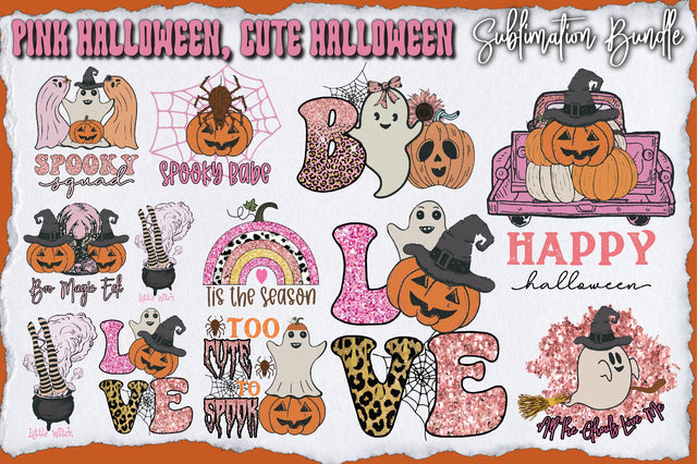 Pink Halloween, Cute Halloween Sublimation Bundle Sublimation Jagonath Roy 