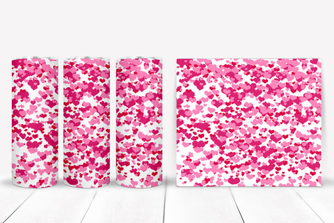 Pink Hearts Tumbler I Valentines Day Sublimation Tumbler Sublimation Happy Printables Club 