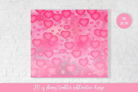 Pink Hearts tumbler sublimation wrap Sublimation LaBelezoka 