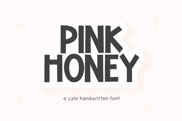 Pink Honey - Cute Block Font Font KA Designs 