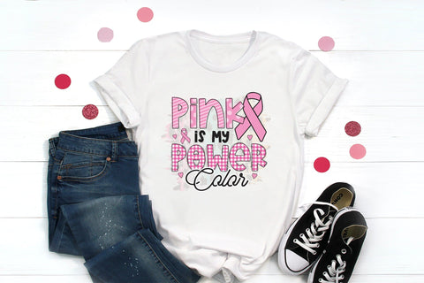 Pink is My Power Color | Breast Cancer PNG Sublimation CraftLabSVG 