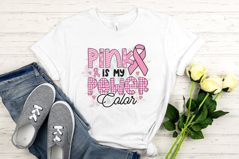 Pink is My Power Color | Breast Cancer PNG Sublimation CraftLabSVG 