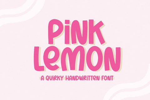 Pink Lemon - Quirky Handwritten Font Font KA Designs 