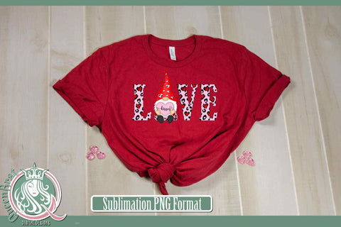 Pink Leopard Gnome Kisses Sublimation Sublimation QueenBrat Digital Designs 