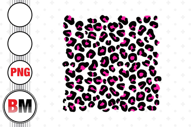 Pink Leopard PNG Files Sublimation BMDesign 