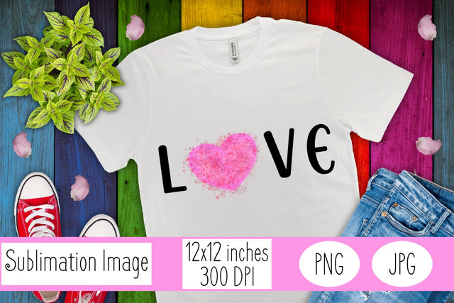 Pink Love Sublimation | Love Sublimation | Valentines Day Sublimation Angel Lynne Designs 