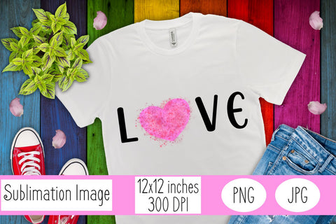 Pink Love Sublimation | Love Sublimation | Valentines Day Sublimation Angel Lynne Designs 